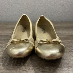 michael kors youth girls gold flats